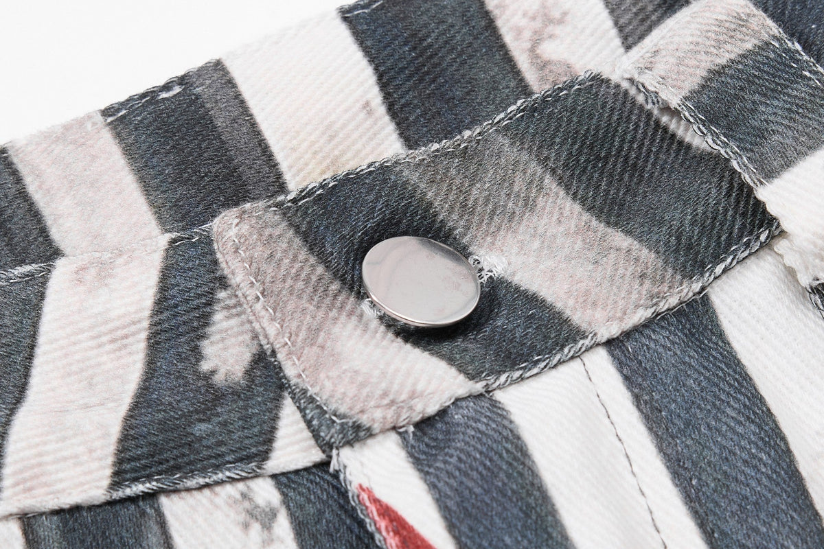 Madxmarx Layered Star Print Balloon Jeans