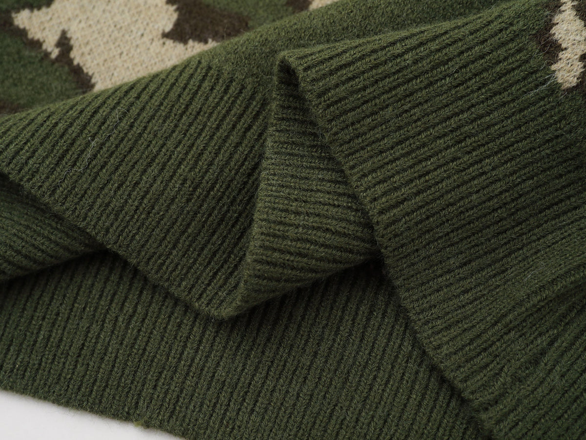 Madxmarx Camo Knit Sweater