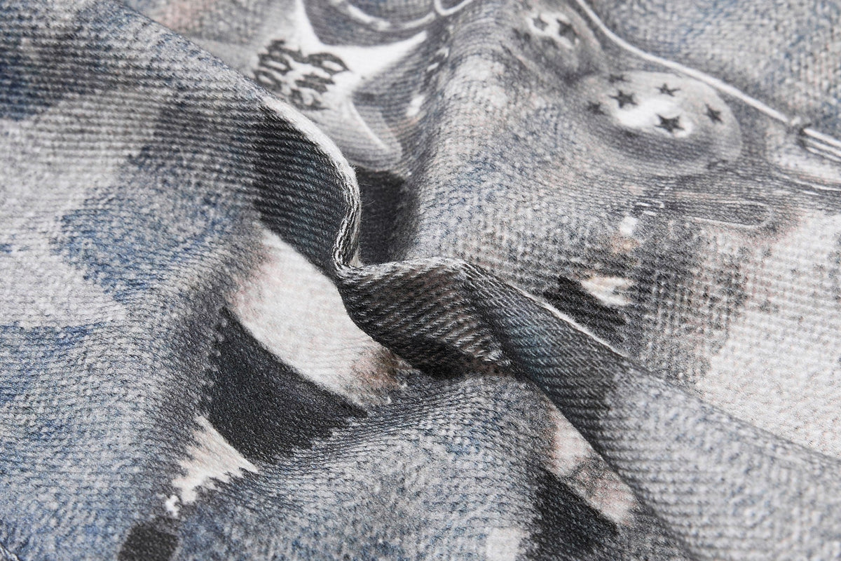 Madxmarx Layered Star Print Balloon Jeans