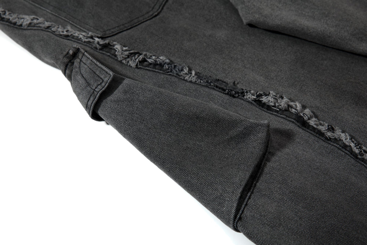 Jean cargo incurvé délavé et effiloché Madxmarx