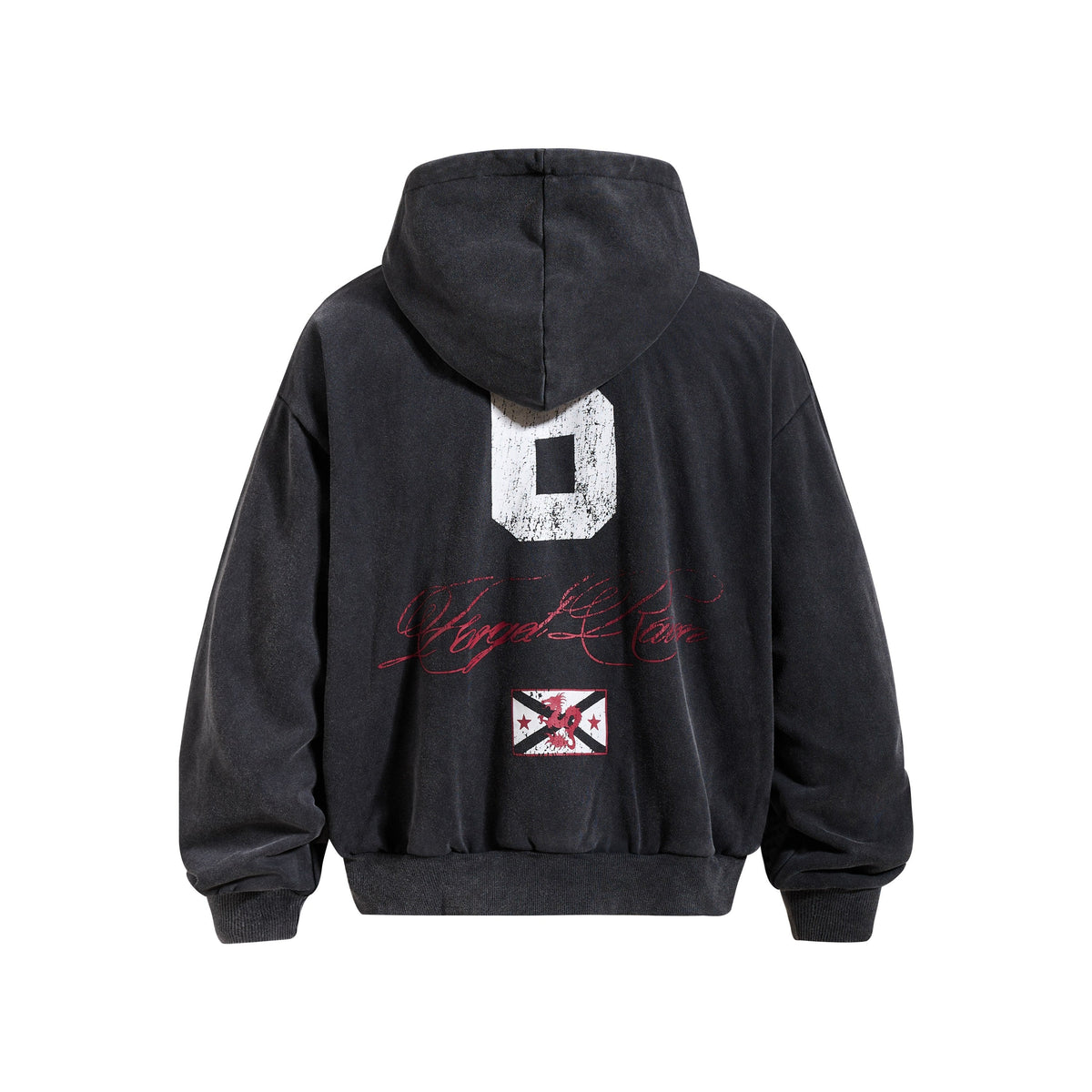 Madxmarx Dragon Script Zip-Up Hoodie