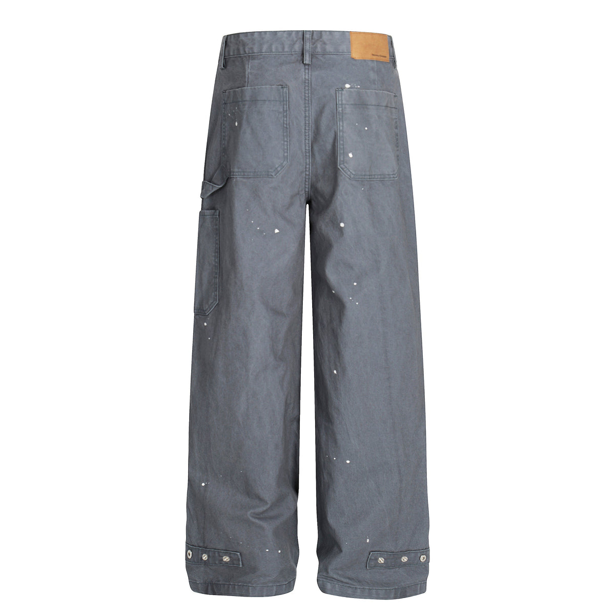 Madxmarx Paint-Splatter Utility Wide-Leg Jeans