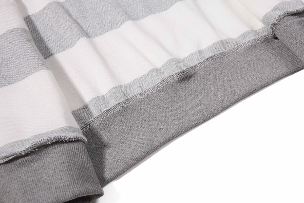 Madxmarx Striped Patchwork Graphic Zip-Up Hoodie