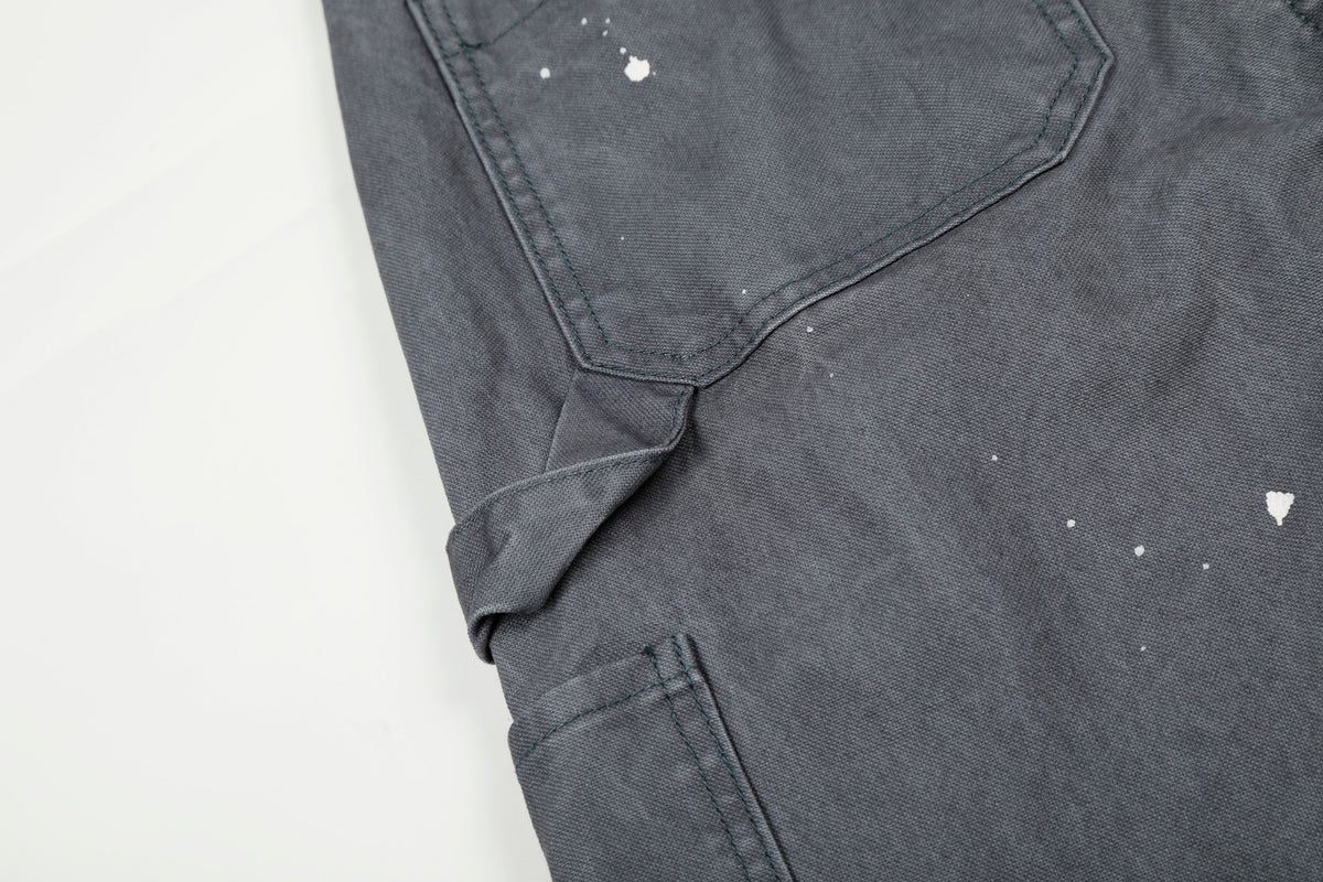 Madxmarx Paint-Splatter Utility Wide-Leg Jeans