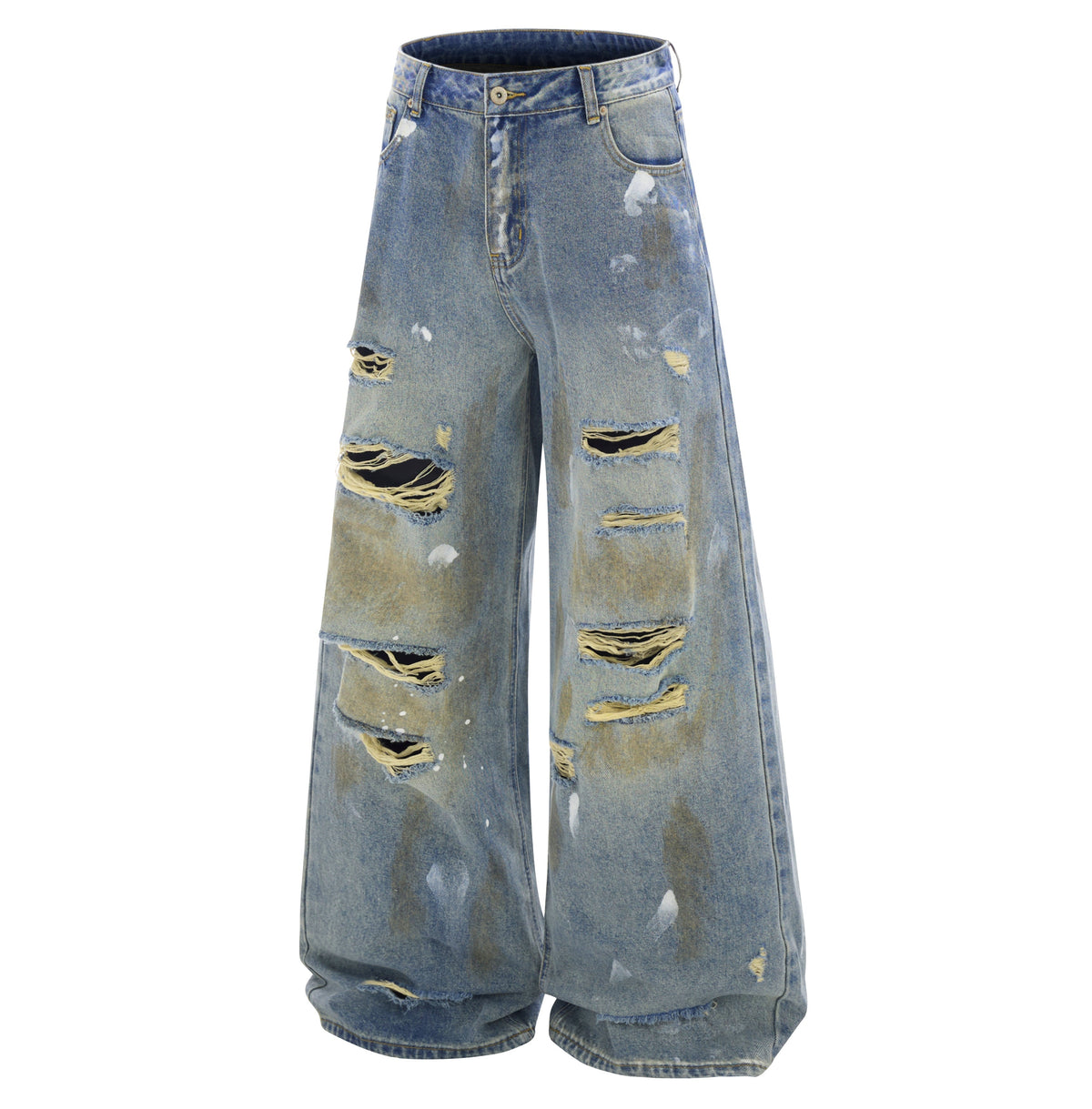 Madxmarx Distressed Vintage Washed Denim Pants