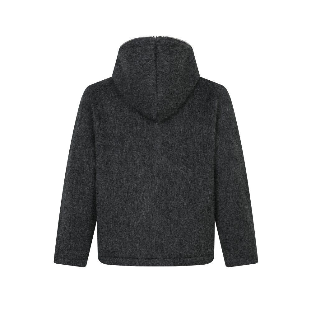 Madxmarx Wool-Blend Zip-Up Hooded Jacket