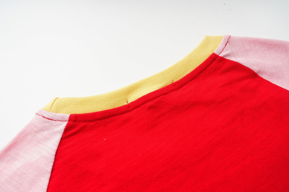Madxmarx Contrast Raglan Sports Long Sleeve Tee
