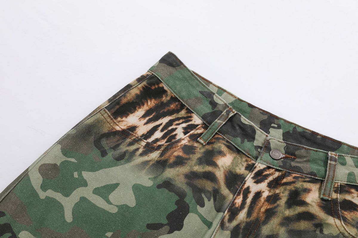 Madxmarx Leopard Camo Cargo Pants