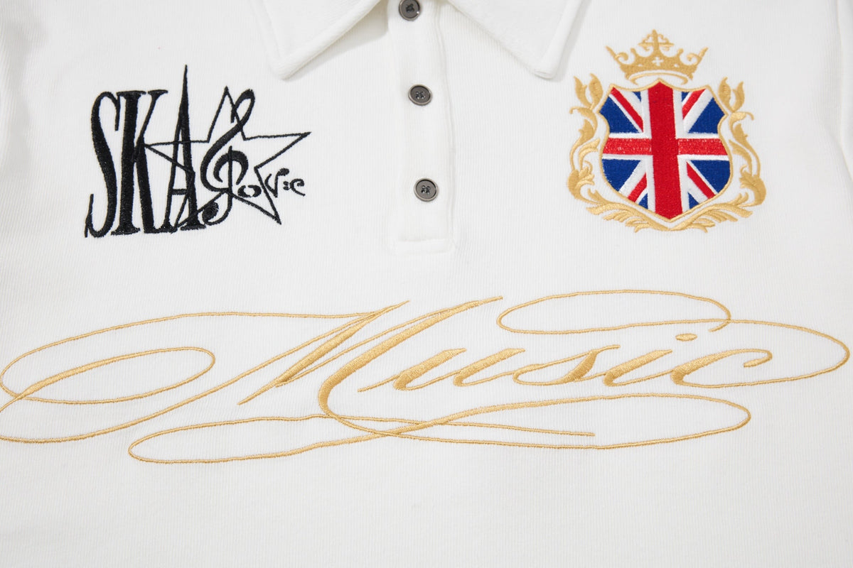 Madxmarx Crest Script Polo Long Sleeve