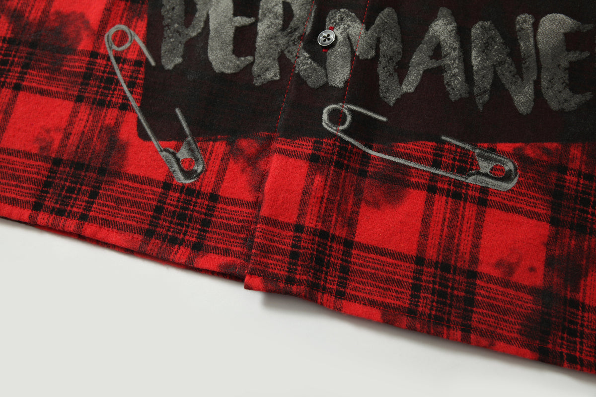 Madxmarx Punk Plaid Graphic Shirt