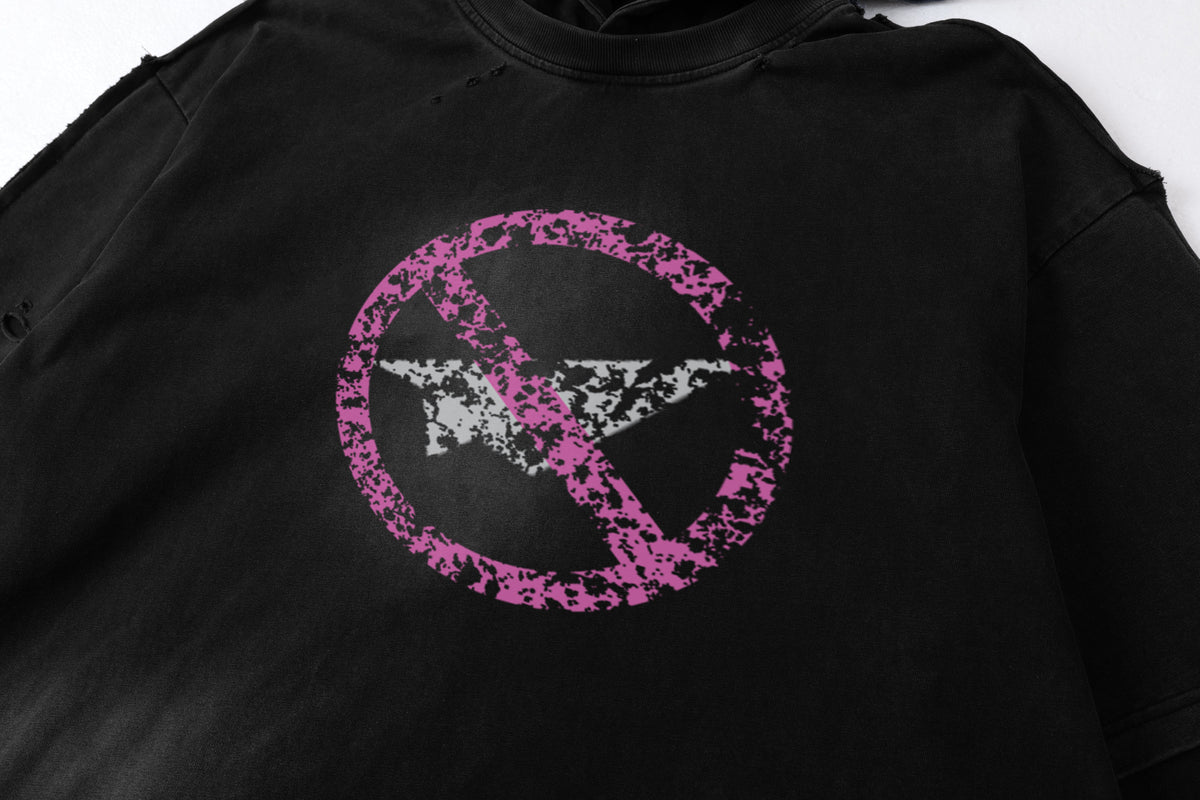 Madxmarx Destroyed Layered Graphic Hoodie Tee