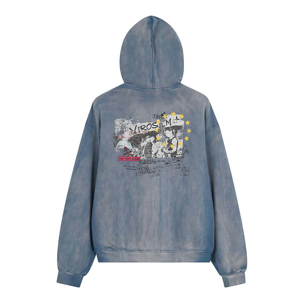 Madxmarx Vintage Graphic Zip-Up Hoodie
