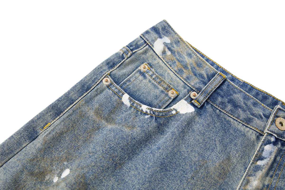 Madxmarx Distressed Vintage Washed Denim Pants