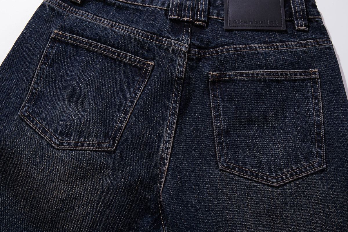 Madxmarx Vintage Button-Fly Wide-Leg Jeans