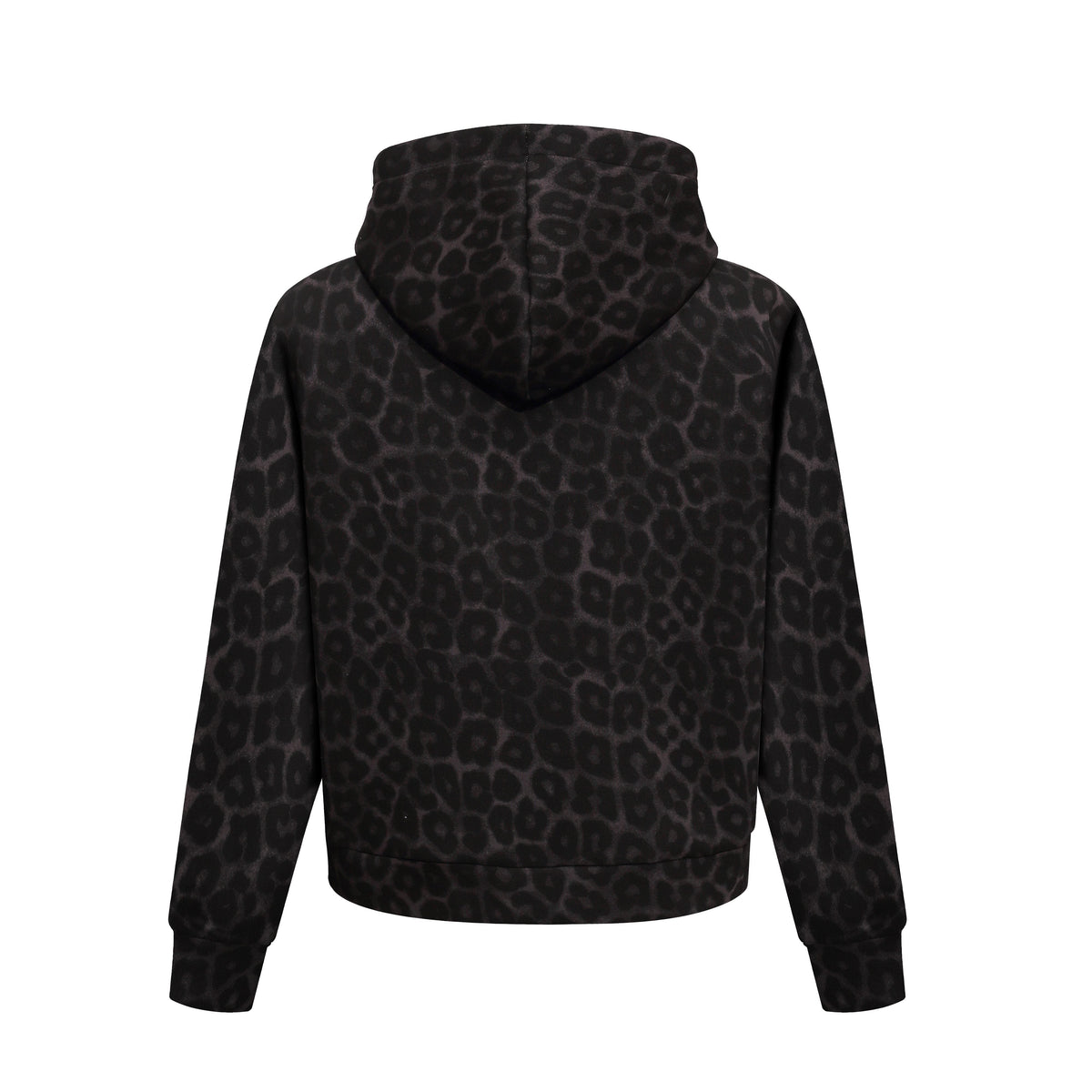 Madxmarx Leopard Crest Stripe Zip-Up Hoodie