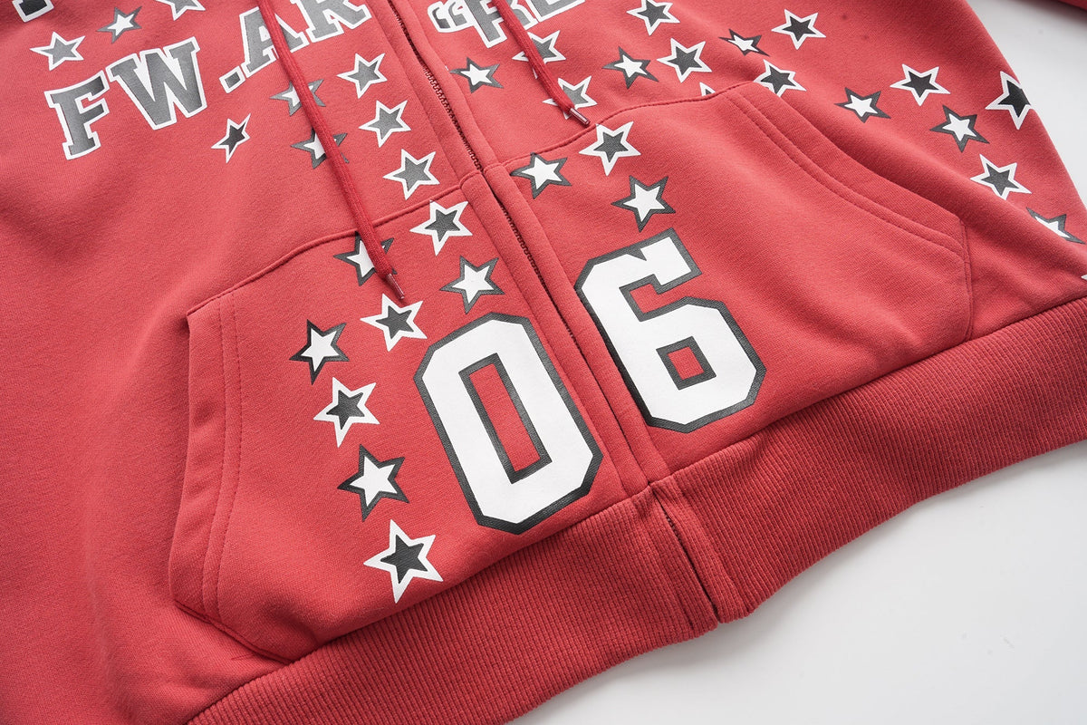 Madxmarx Retro Varsity Zip Hoodie