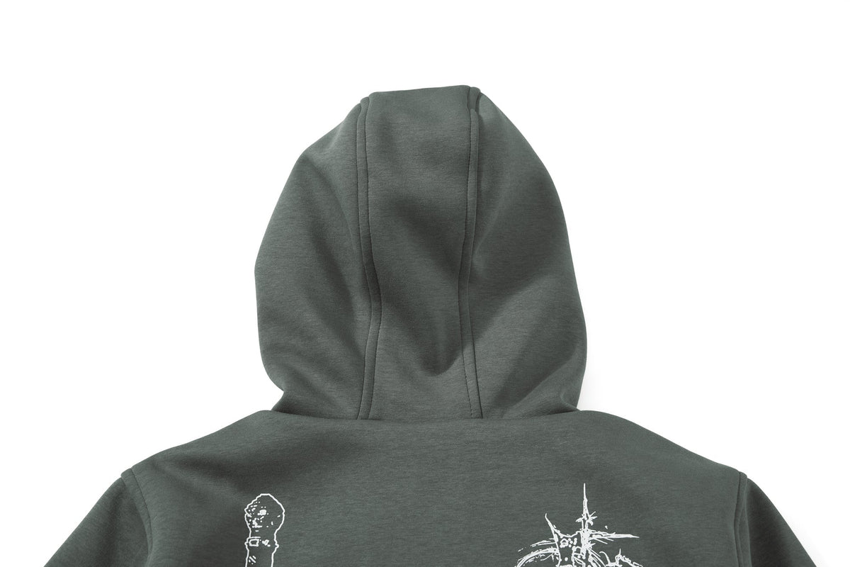 Madxmarx Gothic Line Art Zip Hoodie