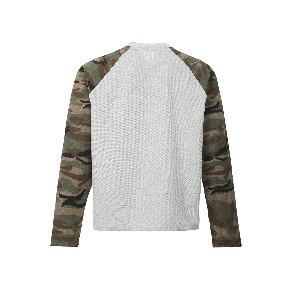 Madxmarx Camo-Sleeve Varsity Graphic Long-Sleeve Tee