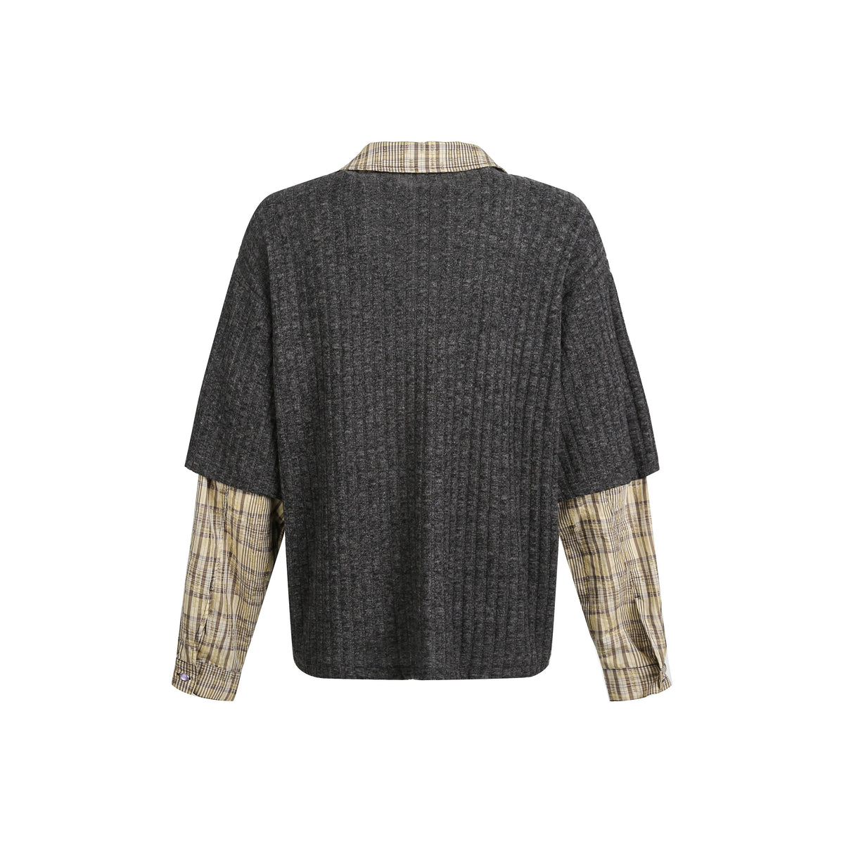 Madxmarx Plaid Layered Knit Sweater