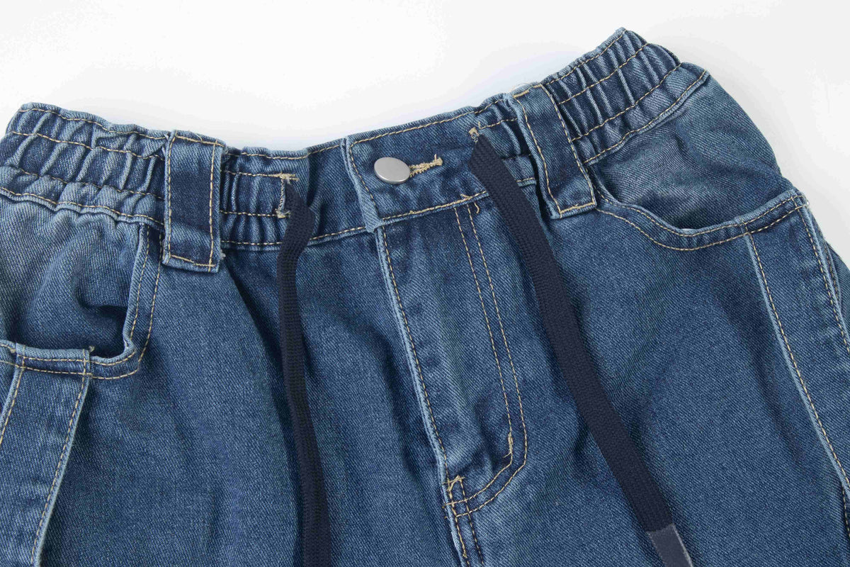 Madxmarx Multi-Pocket Baggy Denim Jeans