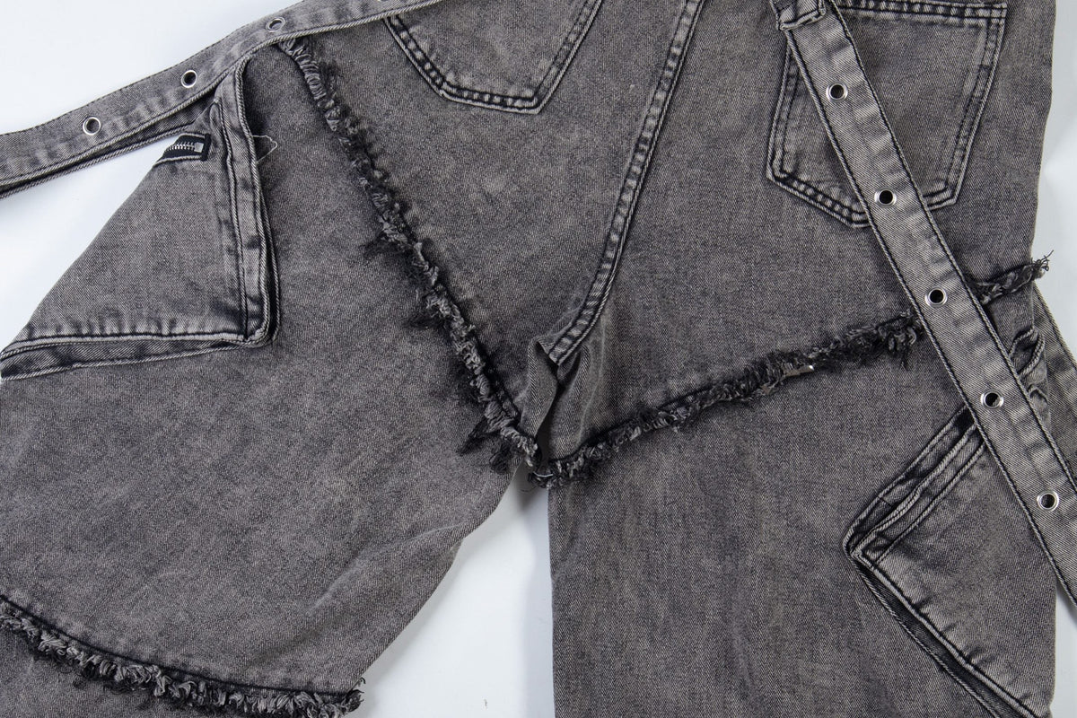 Madxmarx Deconstructed Strap Cargo Jeans
