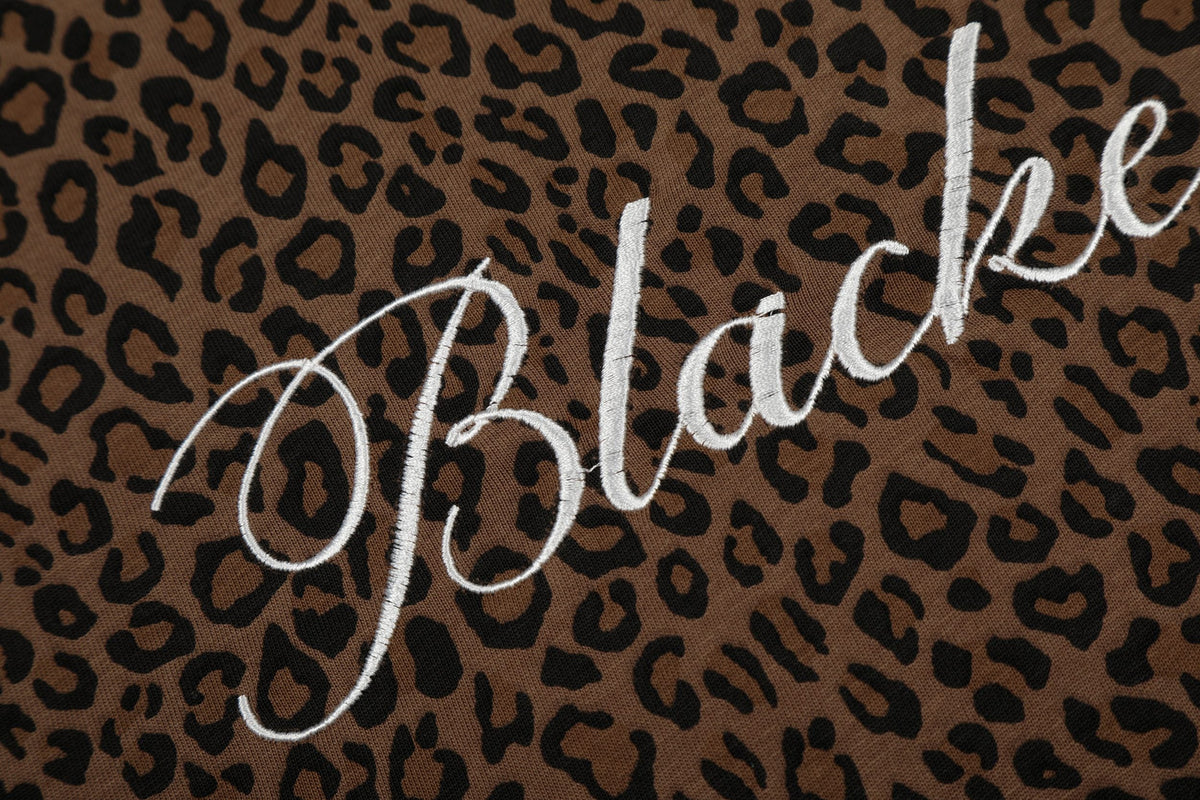 Madxmarx “Leopard Script Polo Tee”