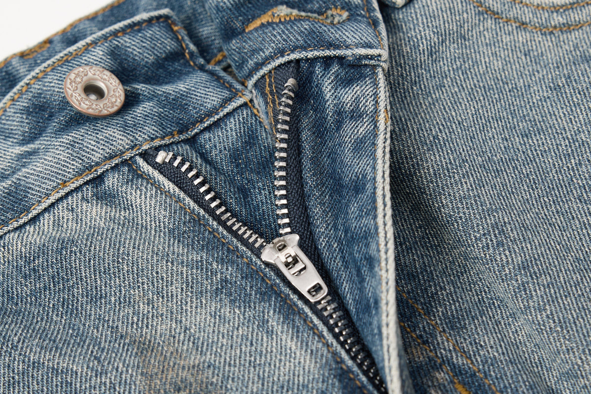 Madxmarx Distressed Vintage Washed Denim Pants