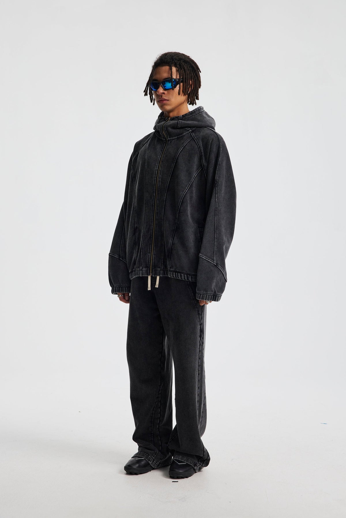 Madxmarx Curved-Seam Full-Zip Hoodie