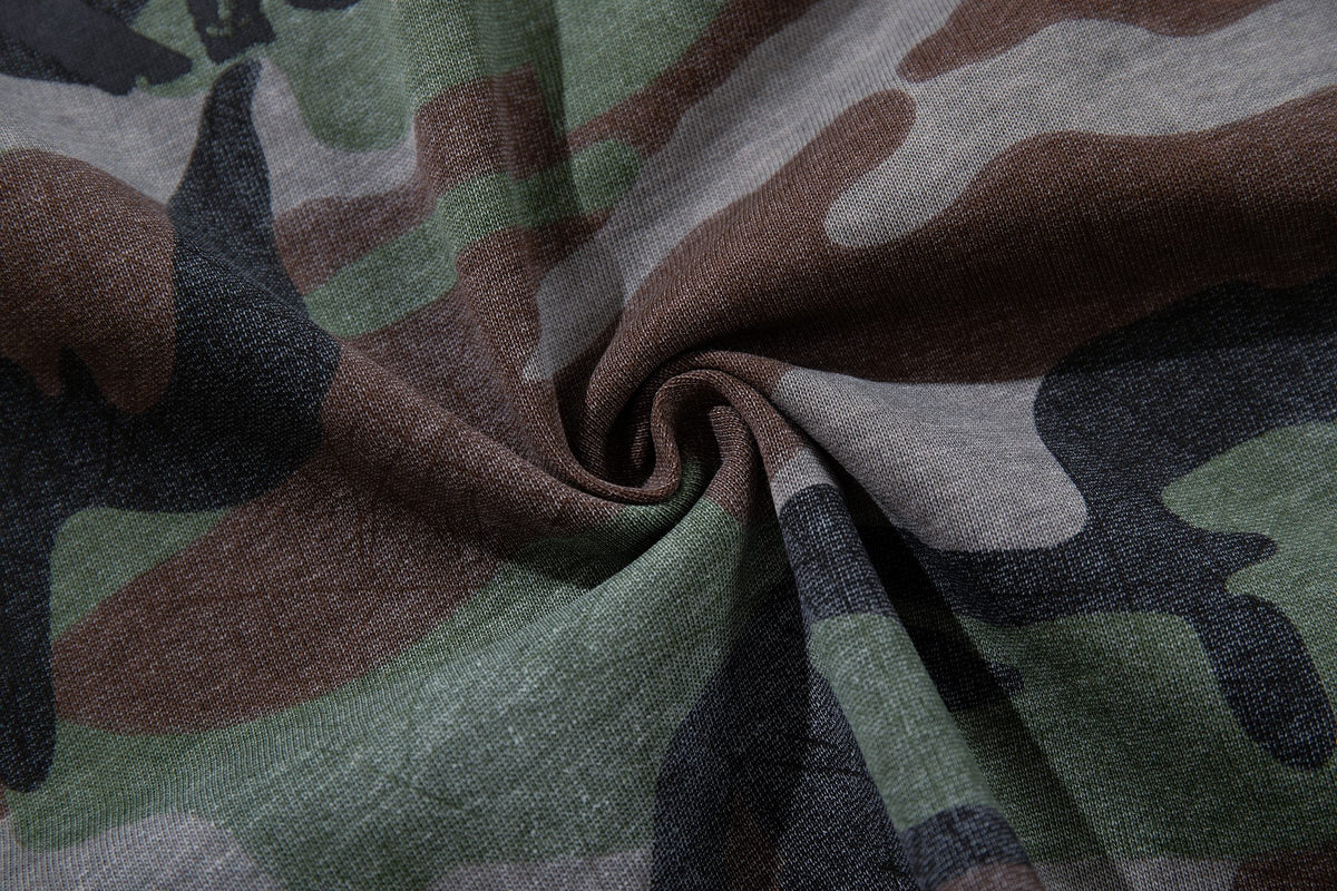 Madxmarx Camo Cross Graphic Long Sleeve Tee