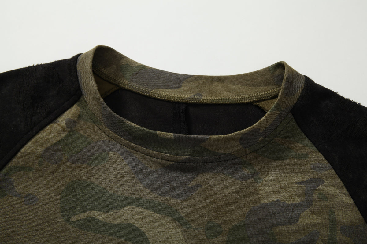 Madxmarx Camo-Patchwork-Langarmshirt