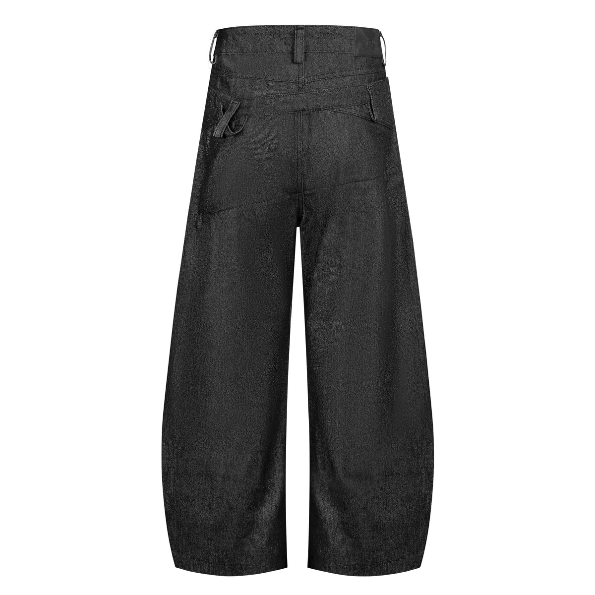 Madxmarx Asymmetric Strap Panel Wide-Leg Jeans