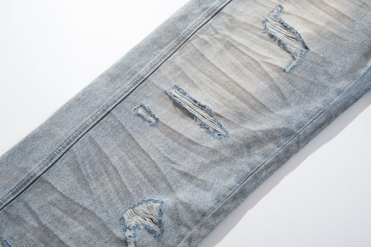 Madxmarx Heavy Whisker Destroyed Wide-Leg Jeans