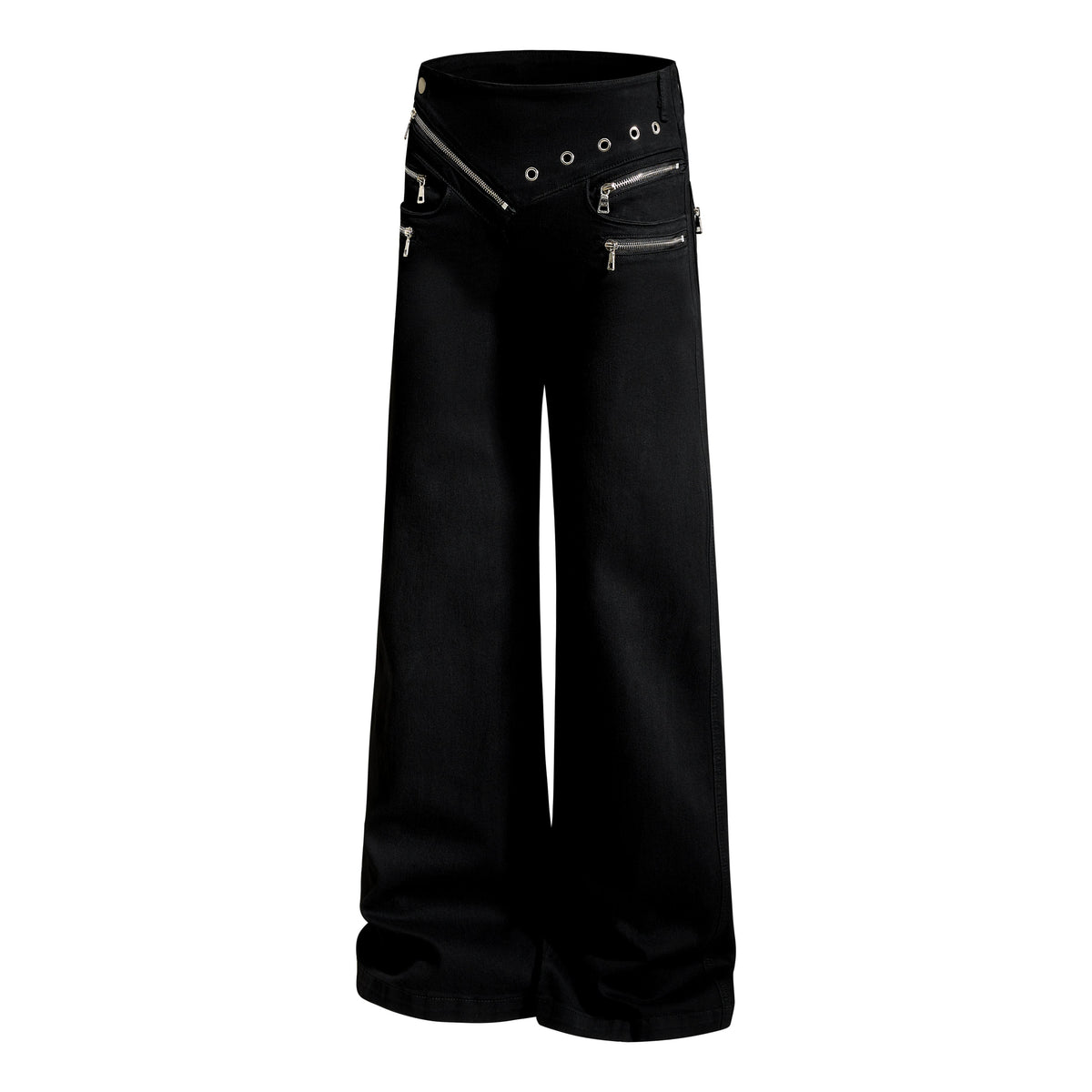Pantalon évasé à détails zippés Madxmarx