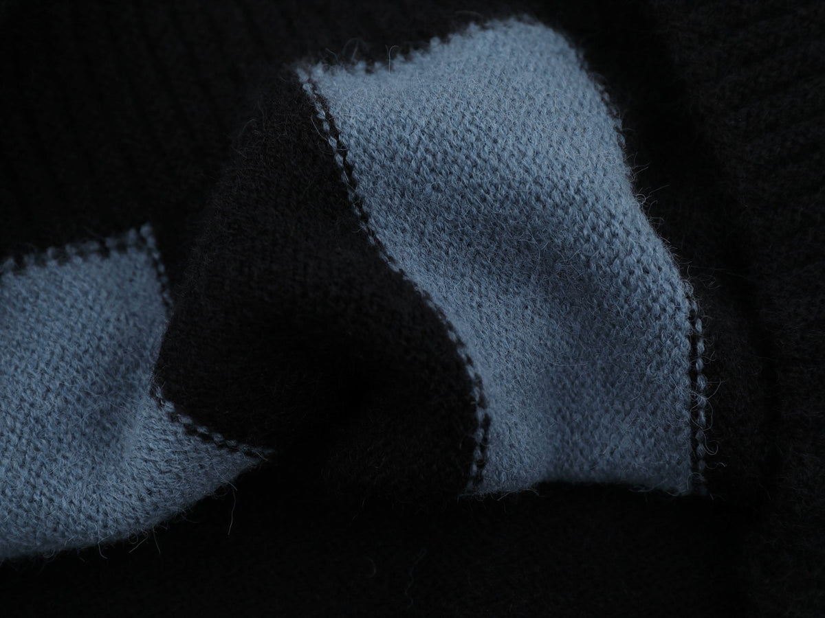 Madxmarx Striped Crest Knit Sweater