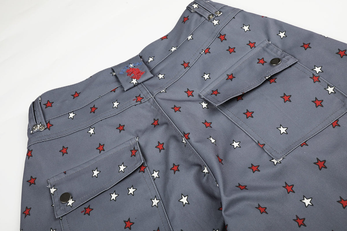 Madxmarx Star Print Wide-Leg Balloon Jeans