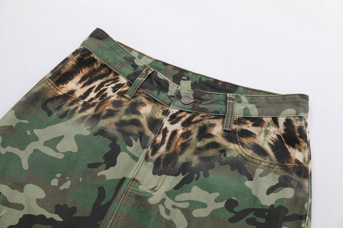 Madxmarx Leopard Camo Cargo Pants