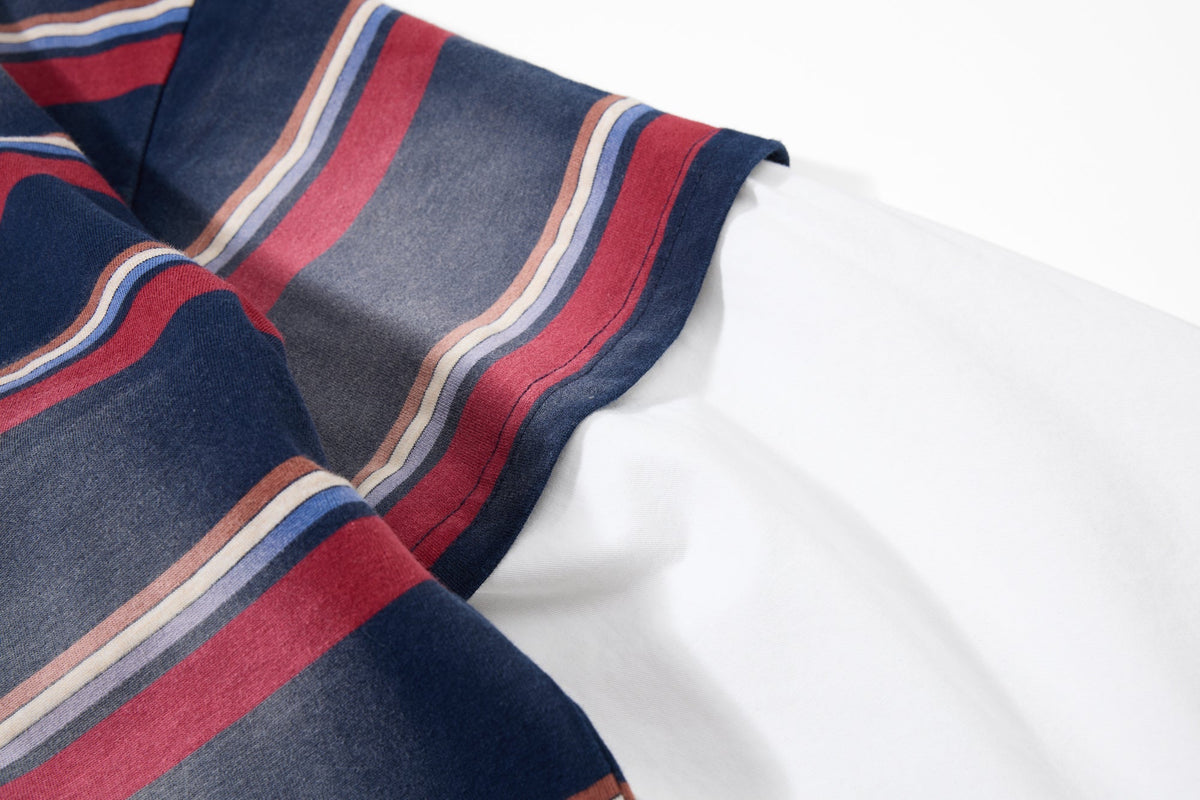 Madxmarx Layered Stripe Polo Long-Sleeve