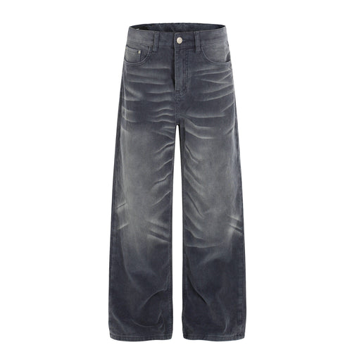 Pantalones de pierna ancha de pana lavada Madxmarx - XS / Negro
