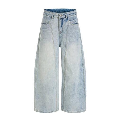 Madxmarx Vintage-Jeans mit weitem Bein in Washed-Optik - XS / Blau