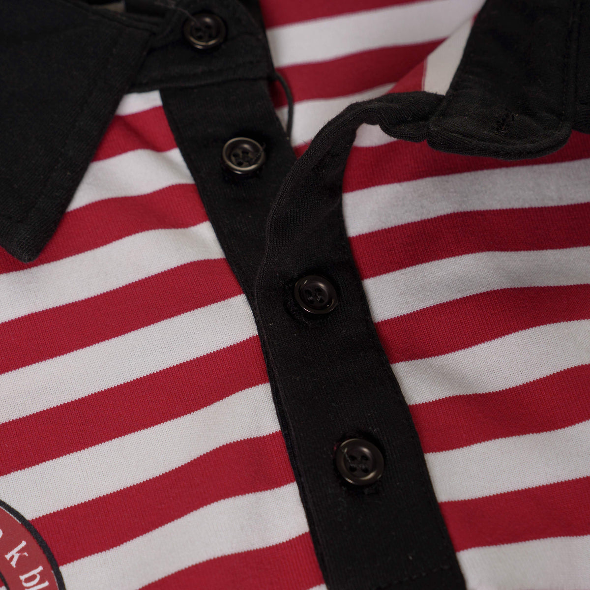 Madxmarx “Stripe Crest Polo Tee”