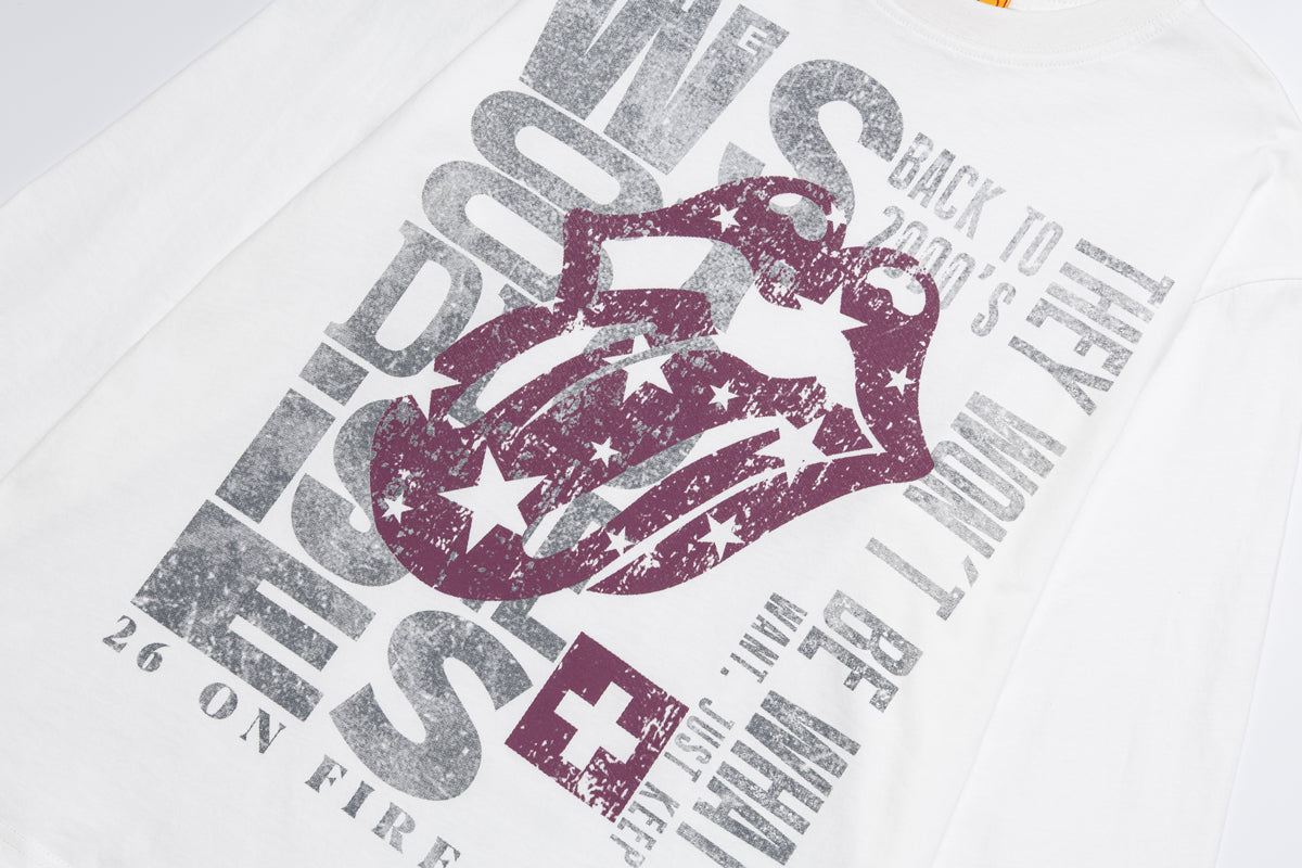 Madxmarx Star Tongue Graphic Long Sleeve Tee