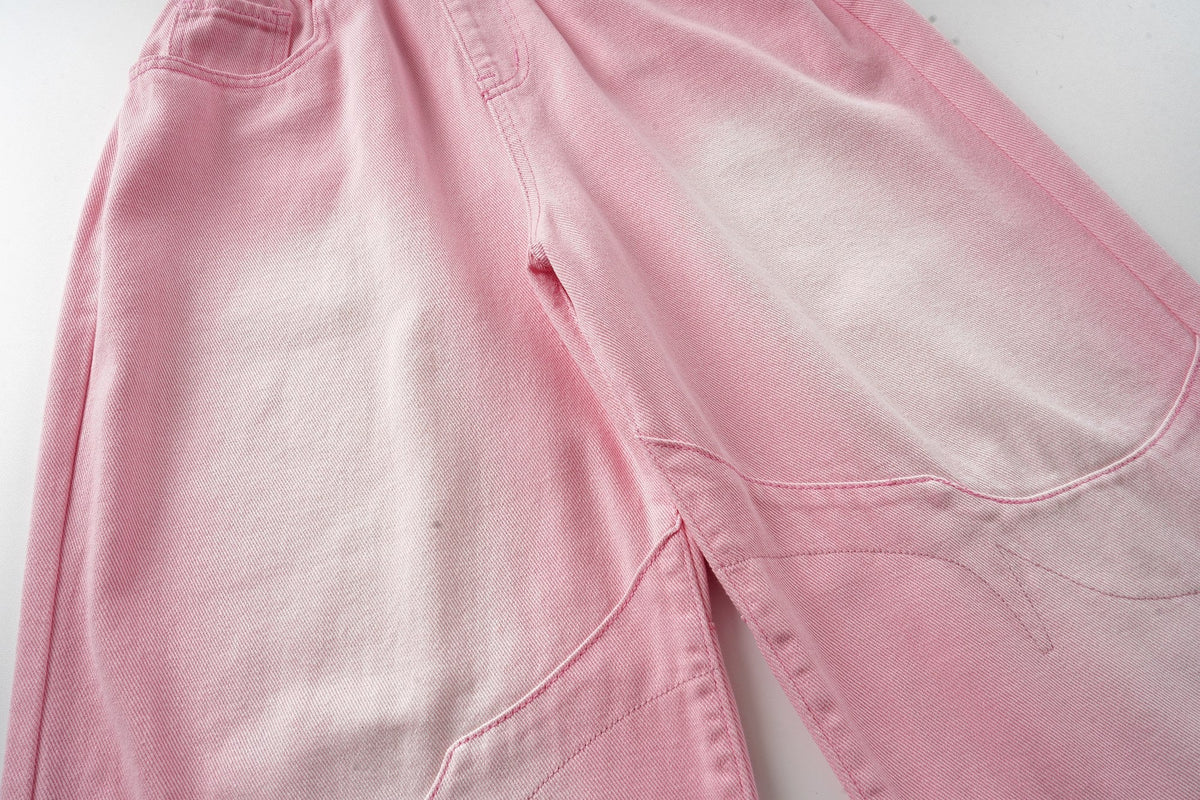 Madxmarx Weit geschnittene Jeans in verwaschenem Pink