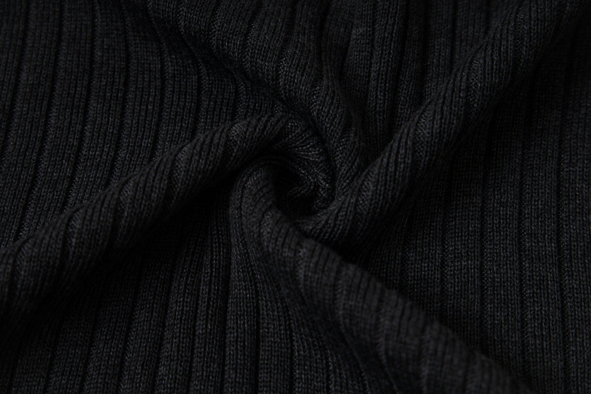 Madxmarx Graphic Ribbed Knit Top