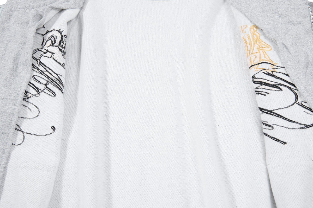 Madxmarx Pegasus Script Zip-Up Hoodie