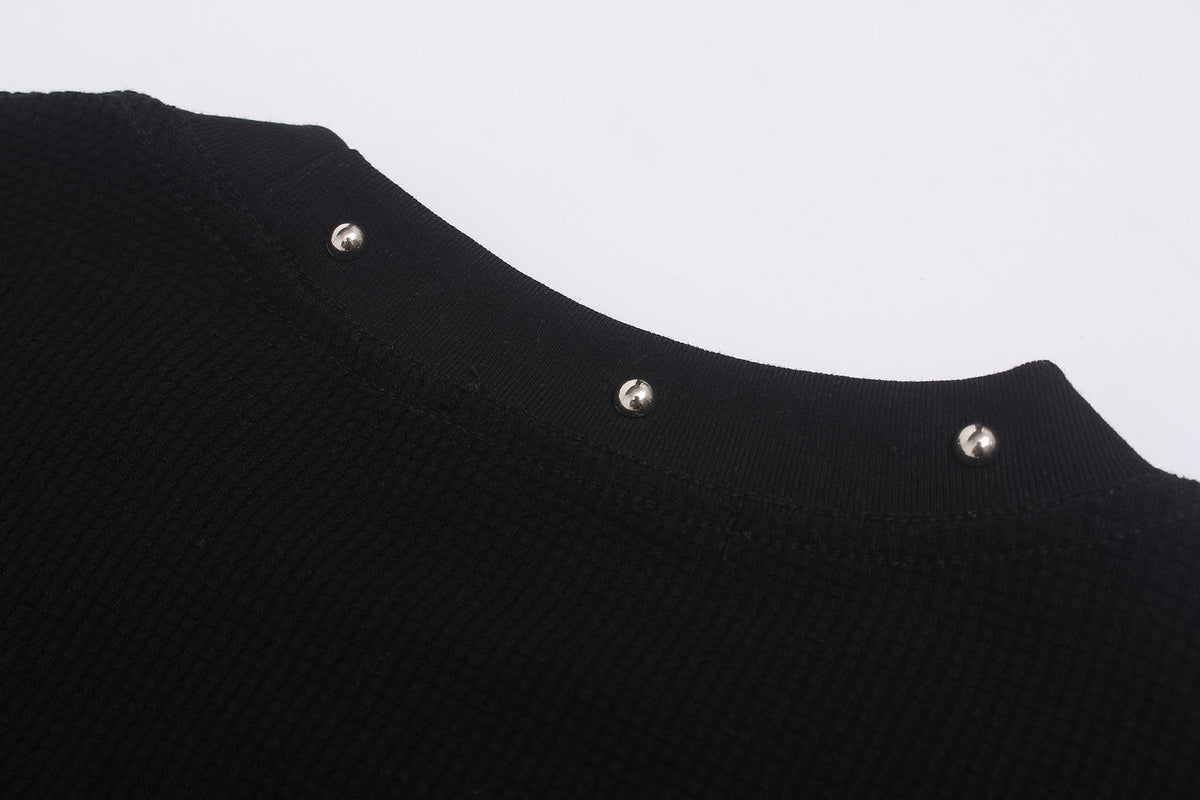 Madxmarx Leopard Cross Waffle Long Sleeve