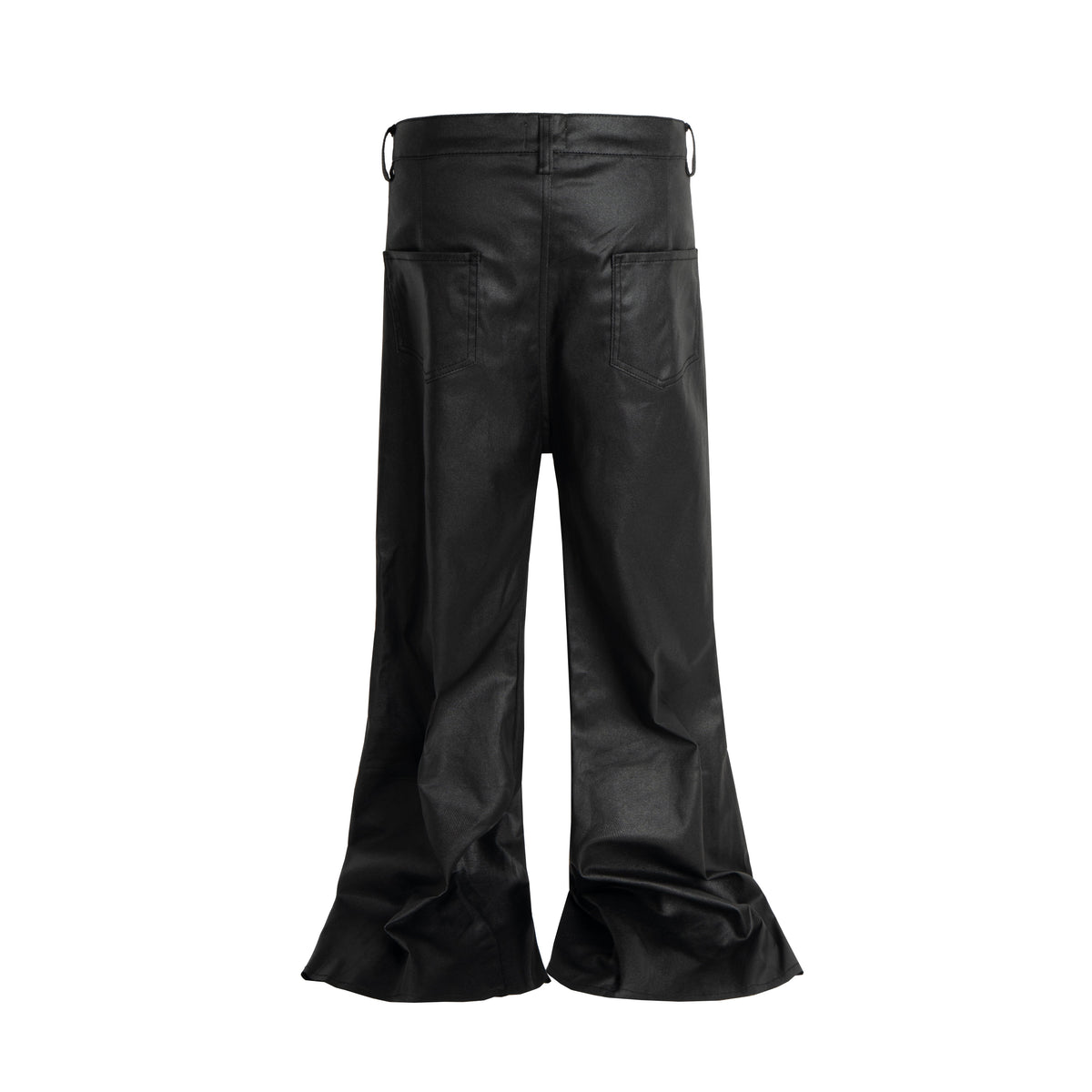Pantalon en cuir à fermeture éclair et découpes Madxmarx