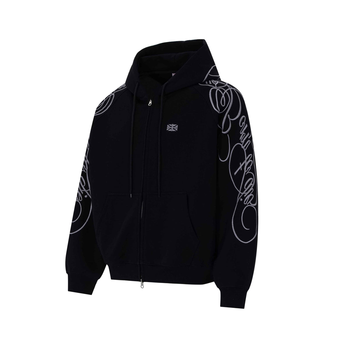 Madxmarx Striped Graphic Zip-Up Hoodie
