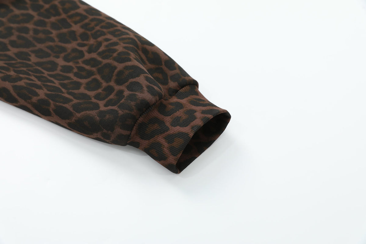 Madxmarx Leopard Crest Zip Hoodie