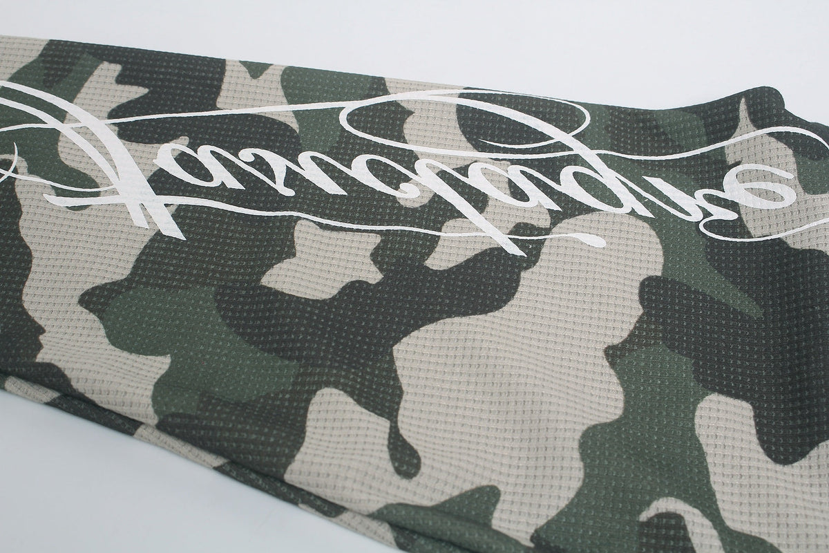 Madxmarx Camo Sleeve Waffle Long Sleeve