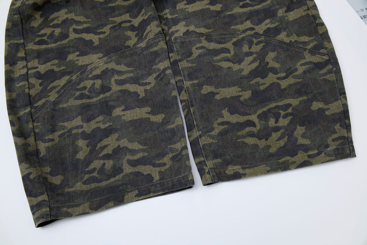 Madxmarx Double Waist Camo Barrel Pants